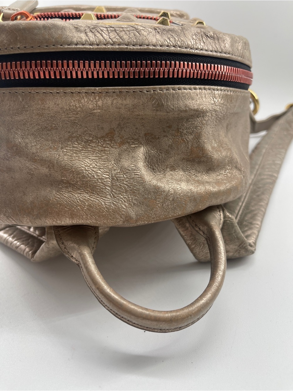 MCM Rucksack Metalic Gold Backpack - Picture 7 of 15